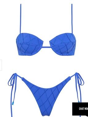 New Triangl MALA - BANC BLUE BALCONETTE BIKINI SET